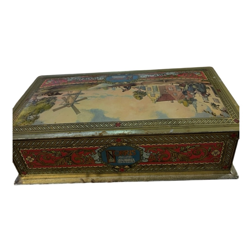 ✨ Vintage Norris Exquisite Candies Tin – Dutch Windmill Scene ✨ - Picture 6 of 10